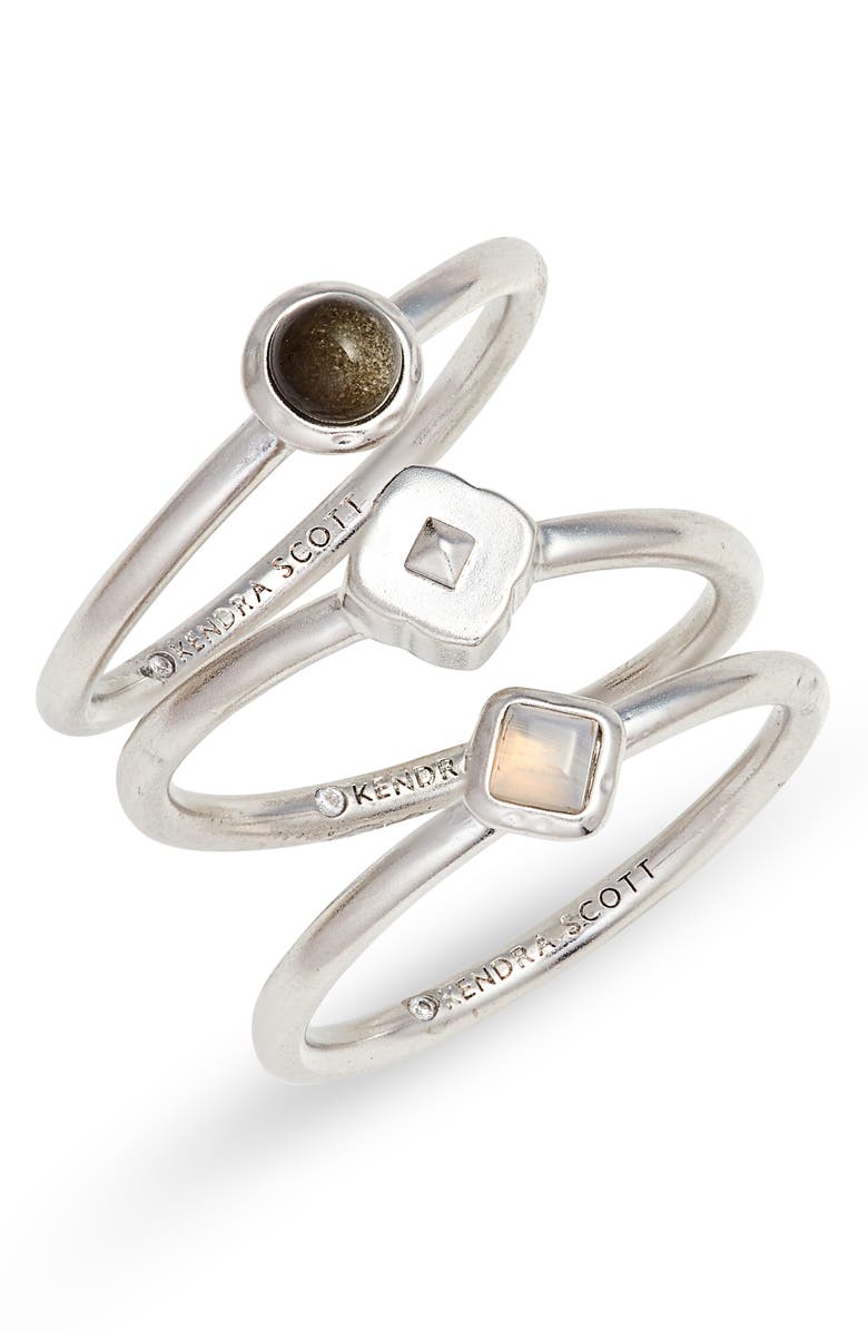 Kendra Scott Gemma Set of 3 Rings, Main, color,