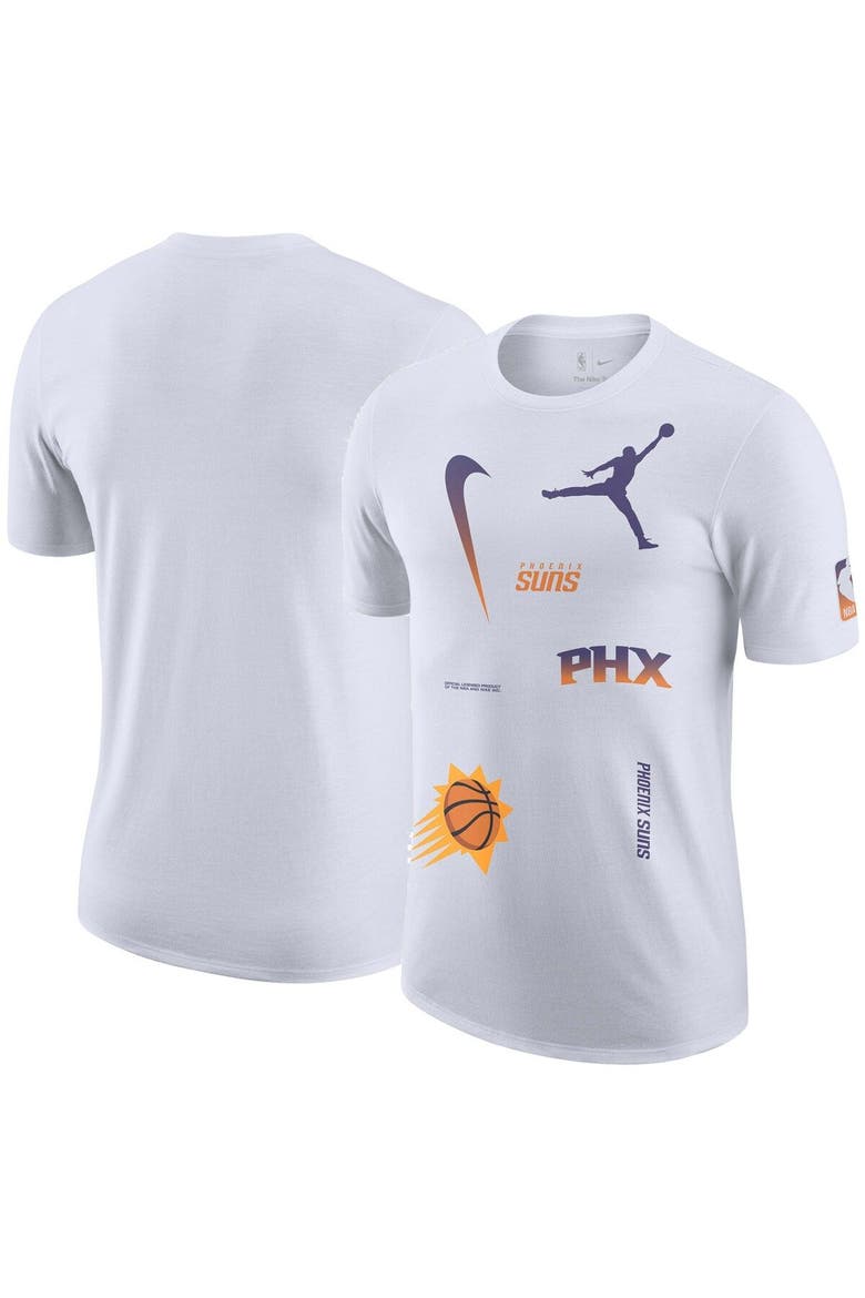 Men's Jordan Brand White Phoenix Suns Courtside Statement Edition Max90 T-Shirt, Main, color, White