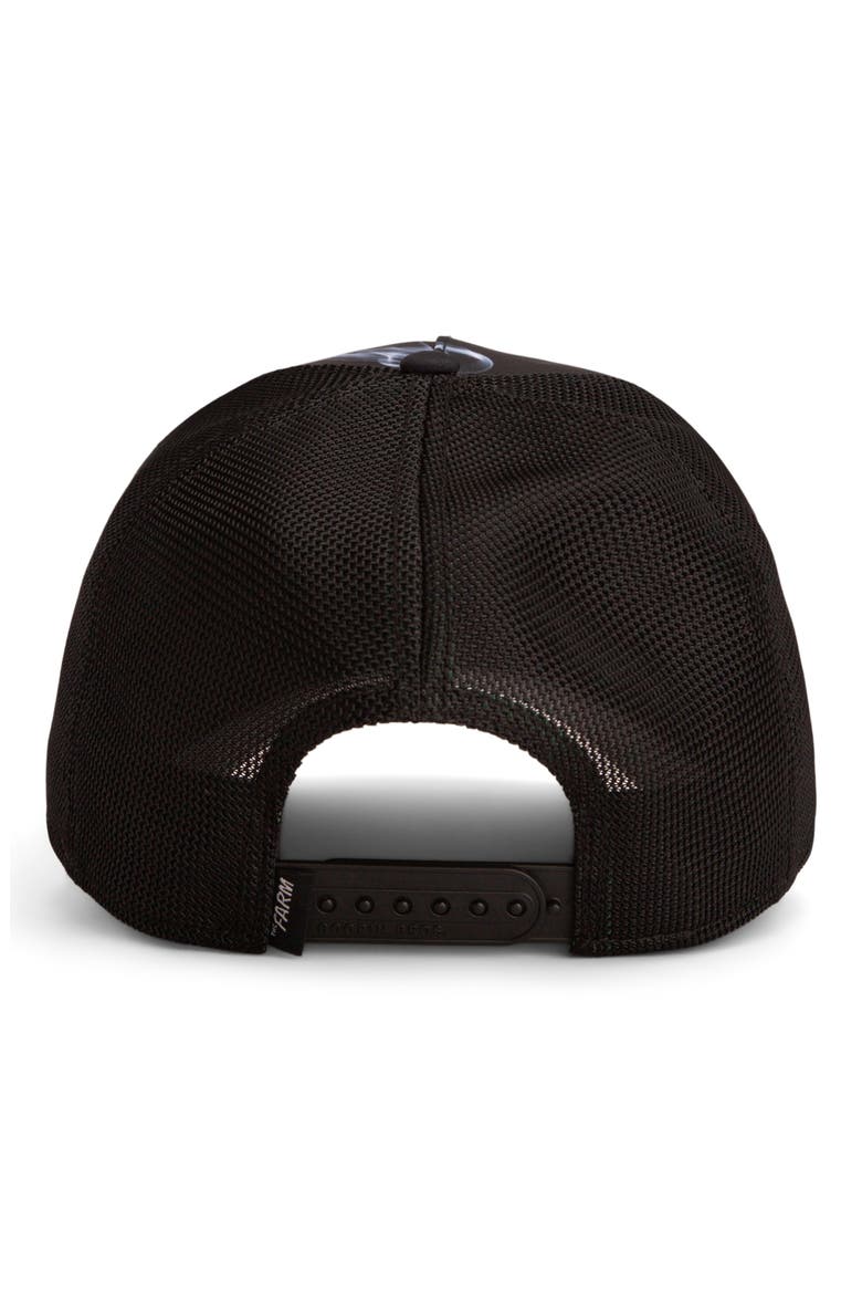 Dead Presidents Patch Trucker Hat, Alternate, color, BLACK