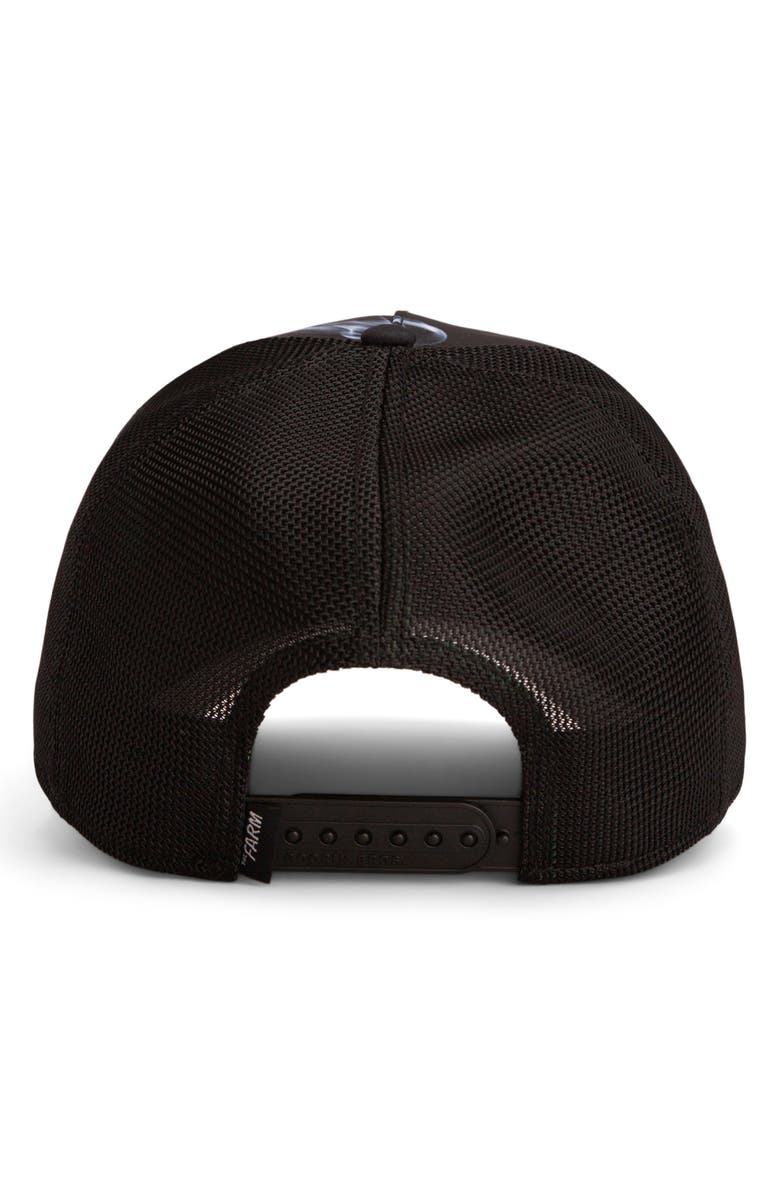 Goorin Bros. Dead Presidents Patch Trucker Hat, Alternate, color, Black