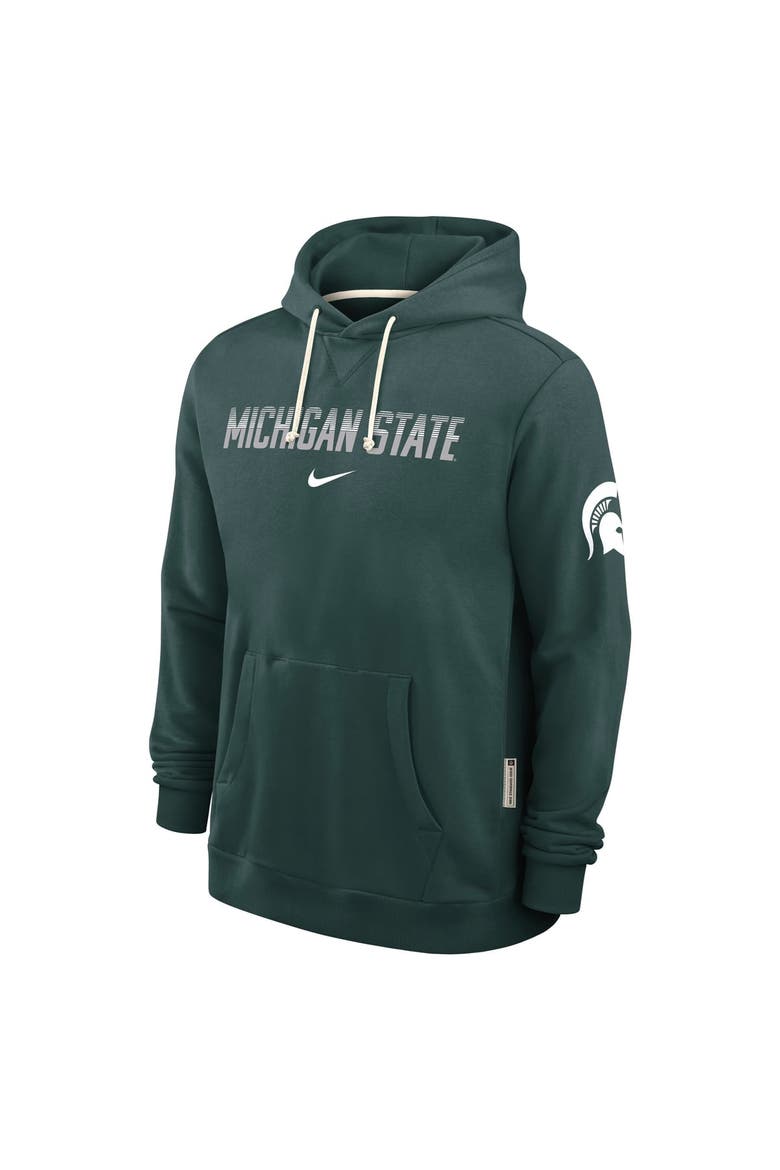 Men's Nike Green Michigan State Spartans 2026 Sideline Standard Issue Dri-FIT Hoodie, Alternate, color, Green