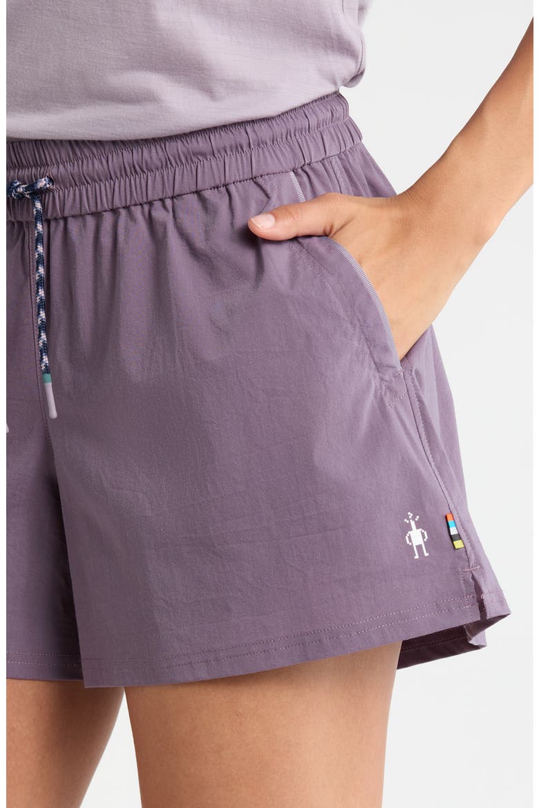 Merino Wool Blend Drawstring Shorts, Alternate, color, PURPLE STORM