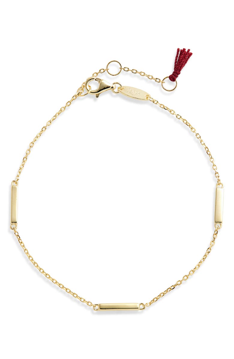 Shashi Bar Station Bracelet, Main, color, Gold