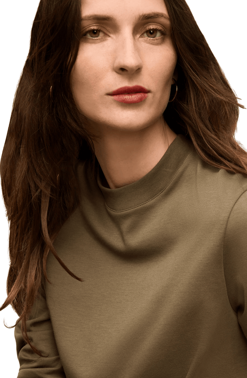 M.m.lafleur Raquel Organic Pima Cotton Long-sleeve Tee In Brown