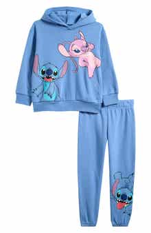 Jem Kids' Disney 'Lilo & Stitch' Fleece Graphic Hoodie & Sweatpants Set