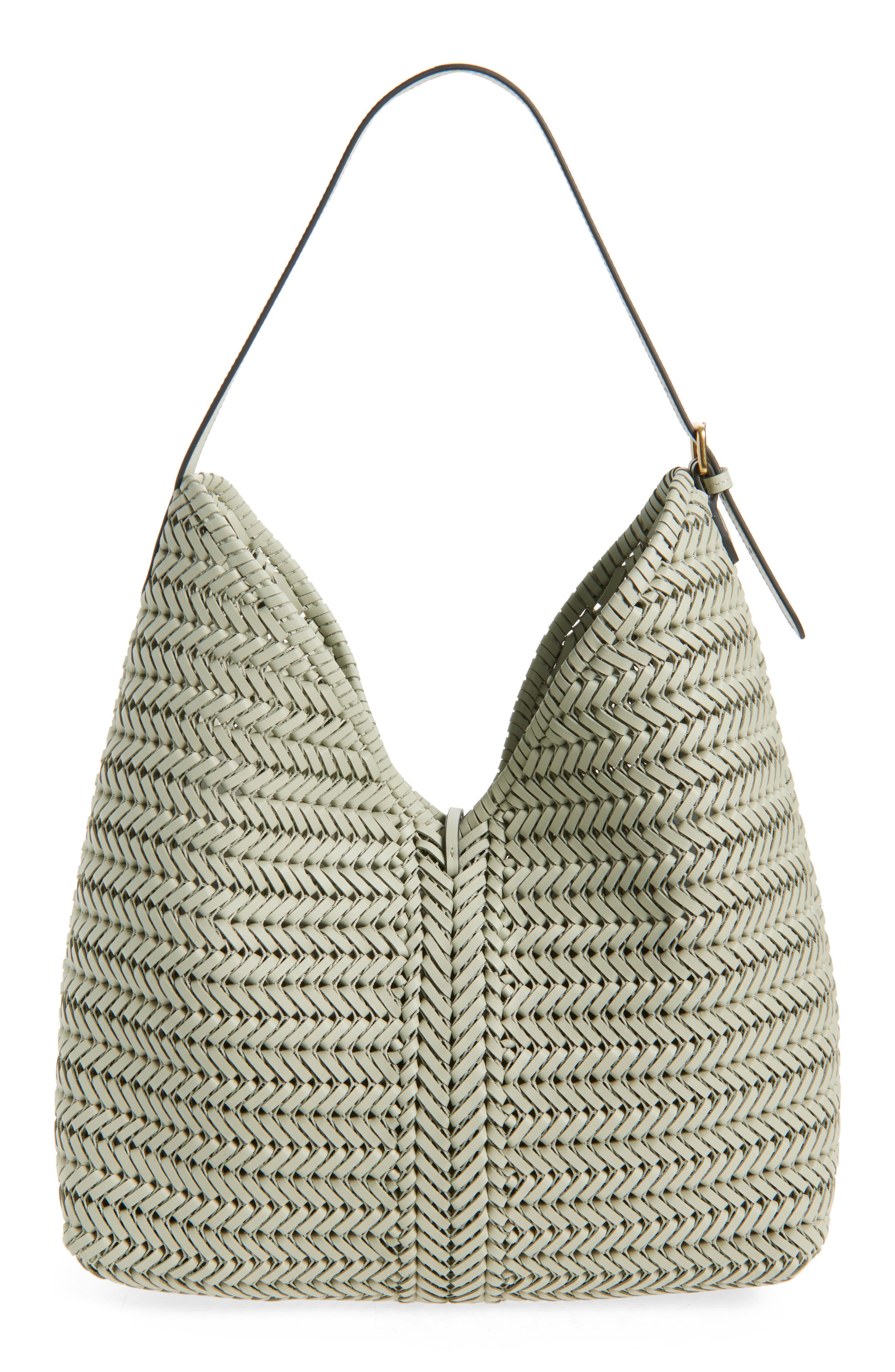Anya Hindmarch Neeson Tassel Leather Hobo Bag, Alternate, color, Iceberg