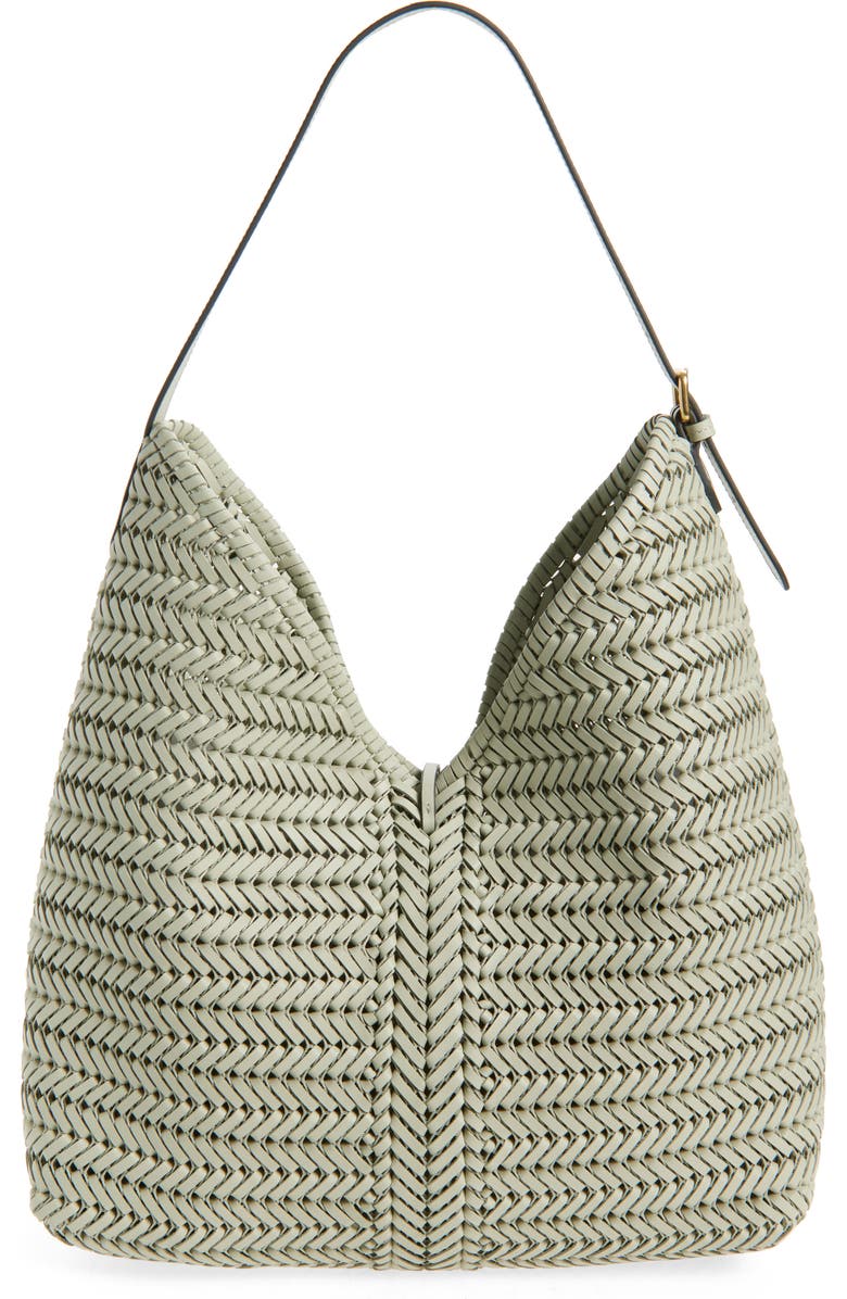 Anya Hindmarch Neeson Tassel Leather Hobo Bag, Alternate, color, Iceberg