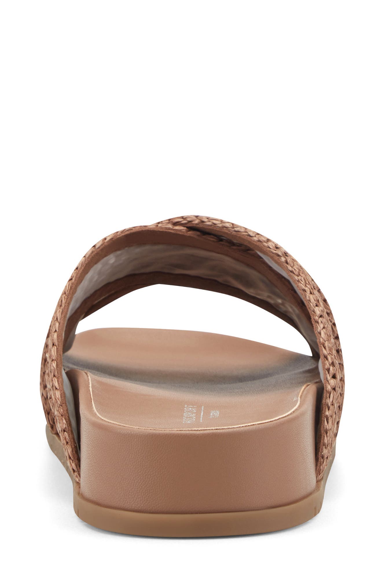 Leia Slide Sandal, Alternate, color, MEDIUM BROWN WOVEN