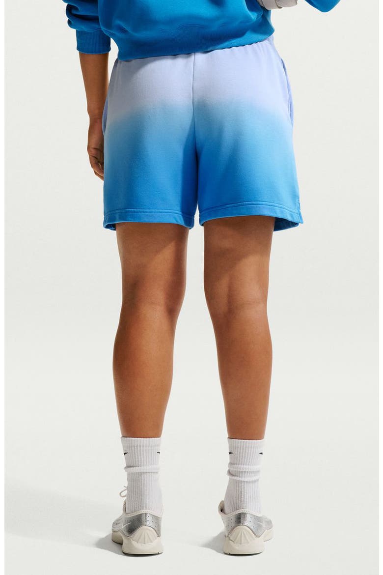 Phoenix Fleece Mid Rise Dip Dye Shorts, Alternate, color, HYDROGEN BLUE/ LT PHOTO BLUE