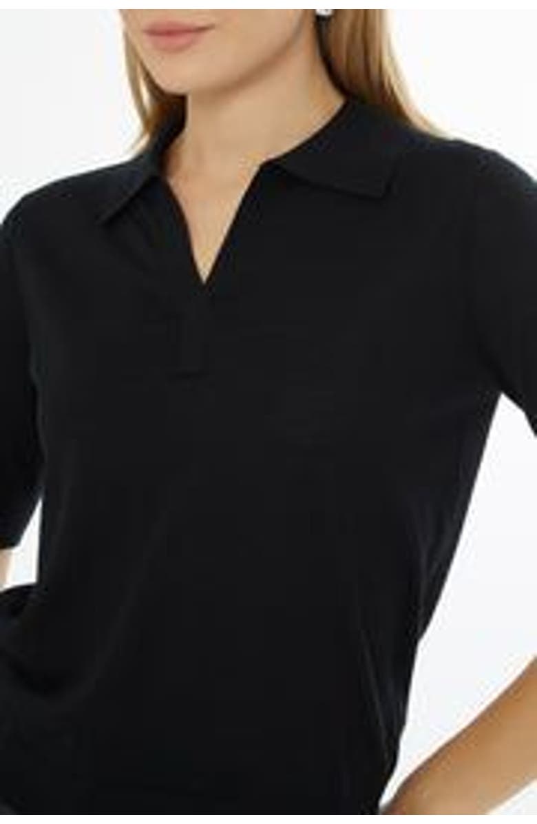 Gizia Off-Shoulder Knit Sweater, Alternate, color, Black
