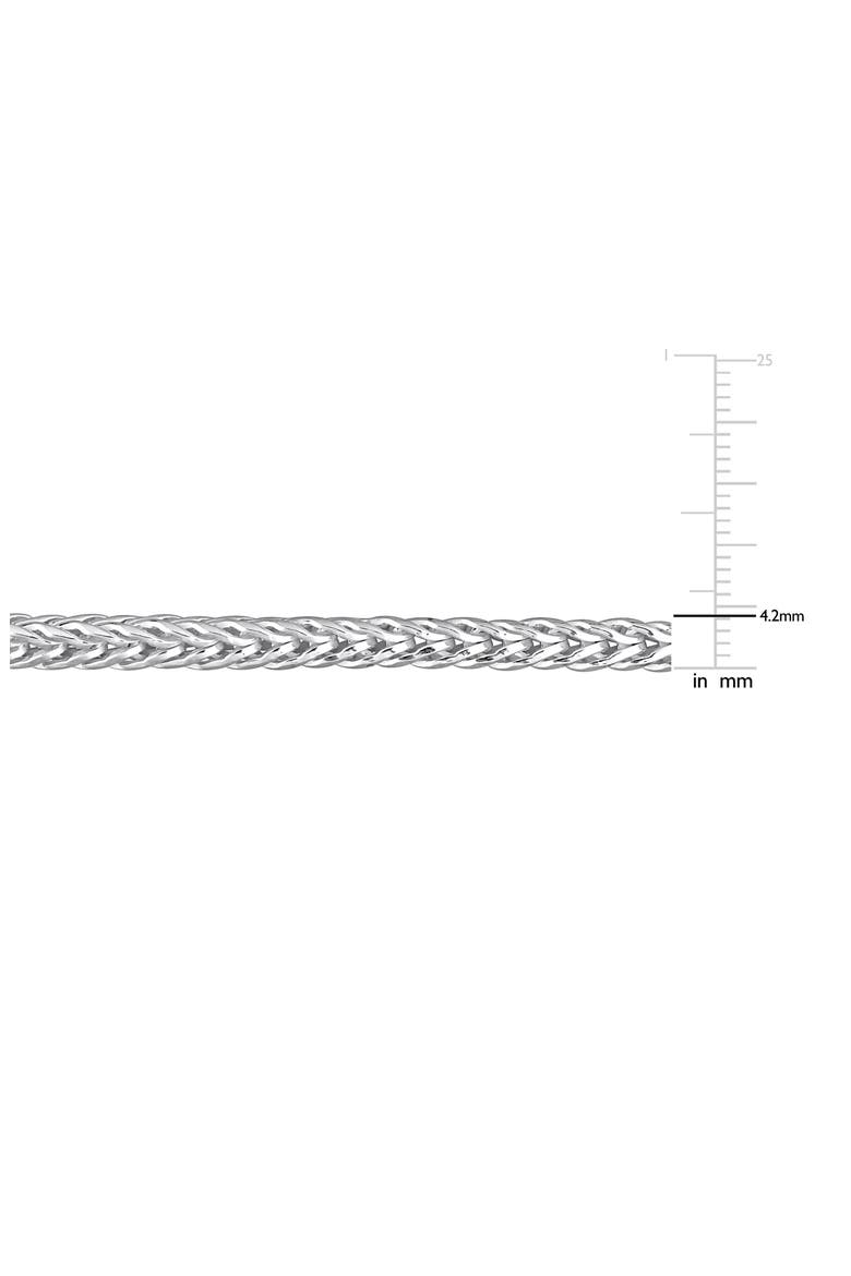 4.2mm Foxtail Chain Necklace & Bracelet Set, Alternate, color, SILVER