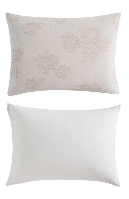 Vera Wang Roses Jacquard Comforter Set In Beige