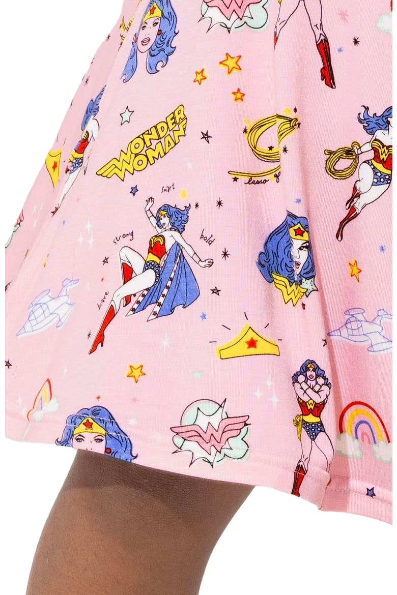 Kids' Wonder Woman Short Sleeve Dress, Alternate, color, Wonder Woman