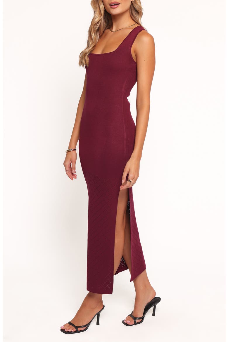 Elinor Rib Body-Con Maxi Dress, Alternate, color, CHERRY