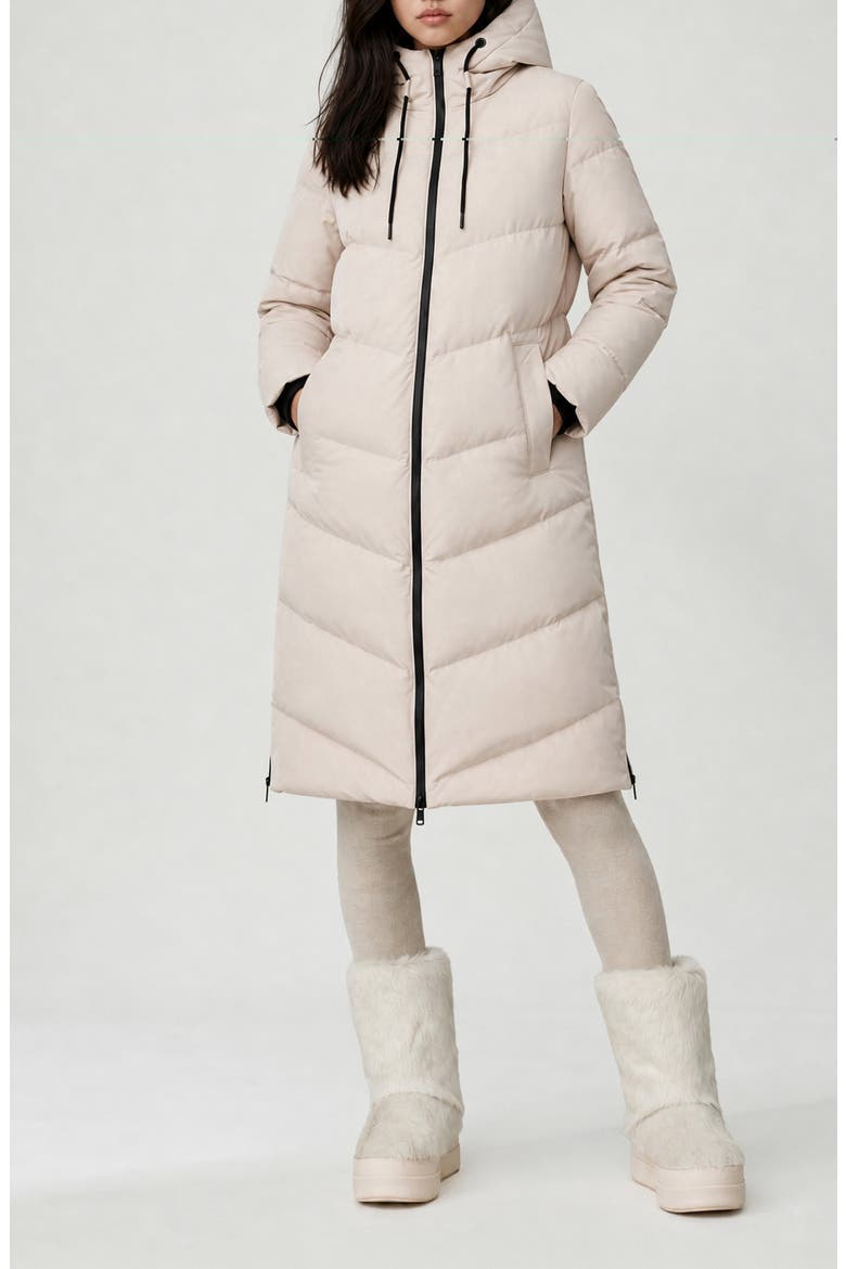 Avril Hooded Puffer Coat, Main, color, IVORY
