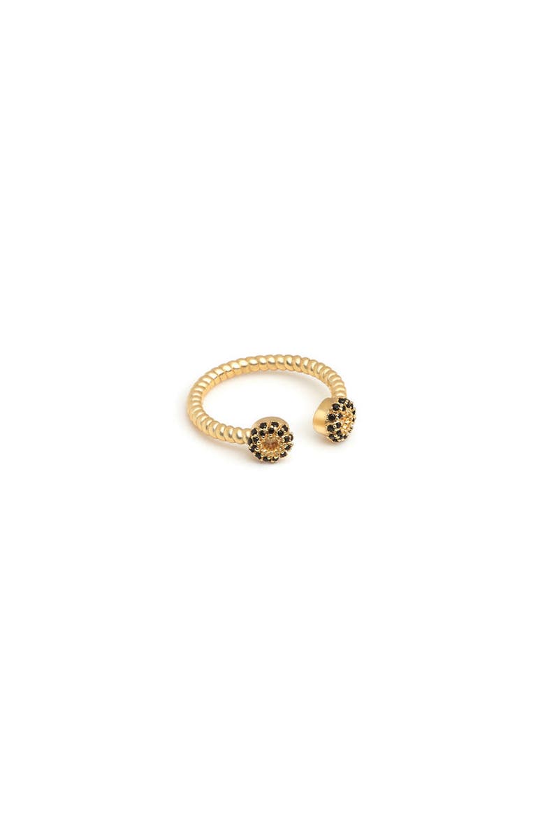 Twist Black Onyx Ring, Main, color, Yellow Gold