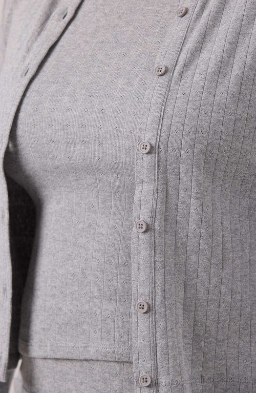 By Tess Collection Lexi Twinset In Gray