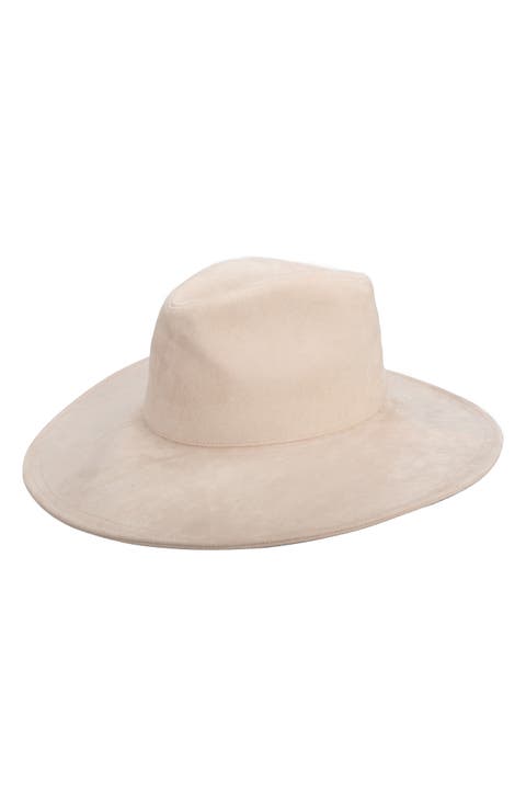 Faux Suede Fedora
