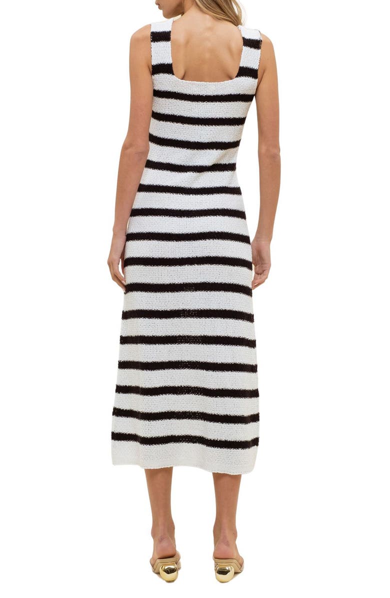 Blu Pepper Stripe Knit Midi Dress, Alternate, color, Ivory