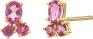 Bony Levy Pink Topaz Stud Earrings