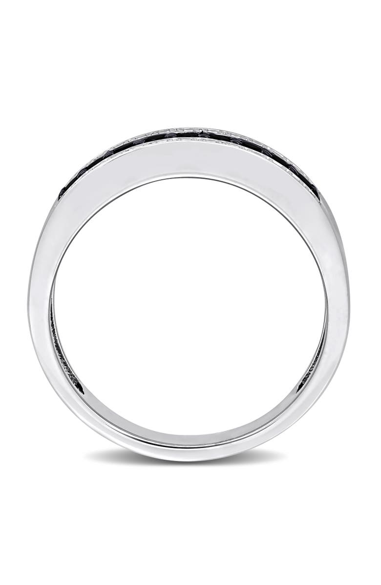 Julianna B. Black Diamond Band Ring Sterling Silver, Alternate, color, Diamond