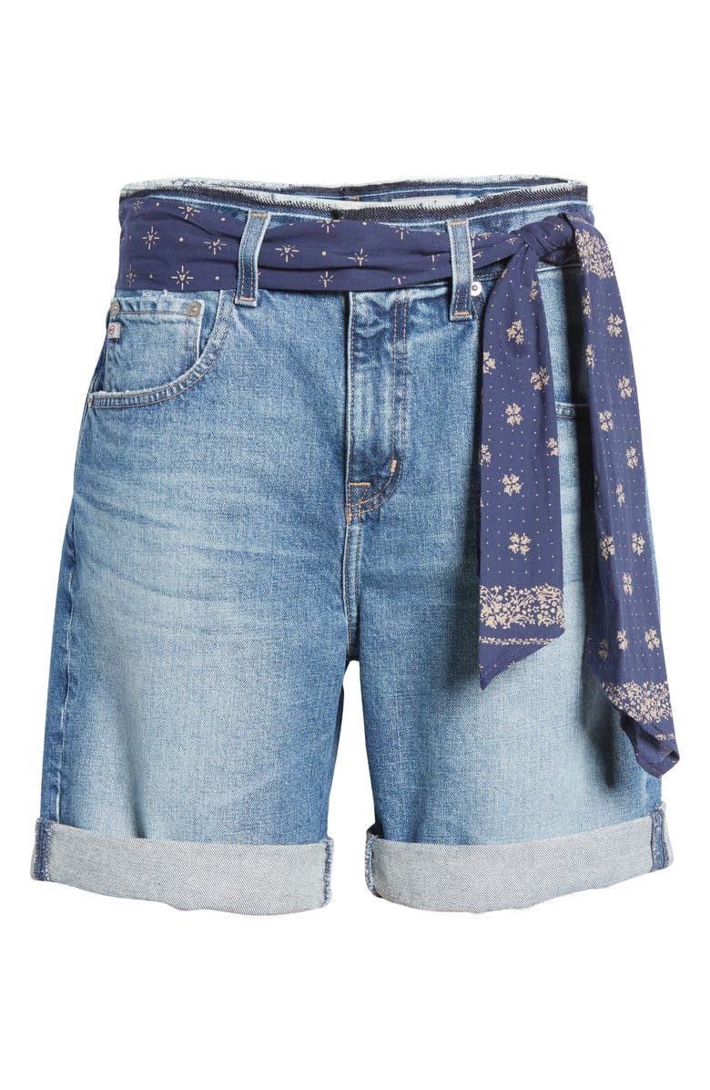 AG Sloane Belted High Waist Denim Shorts, Alternate, color, Venice Canal Belted