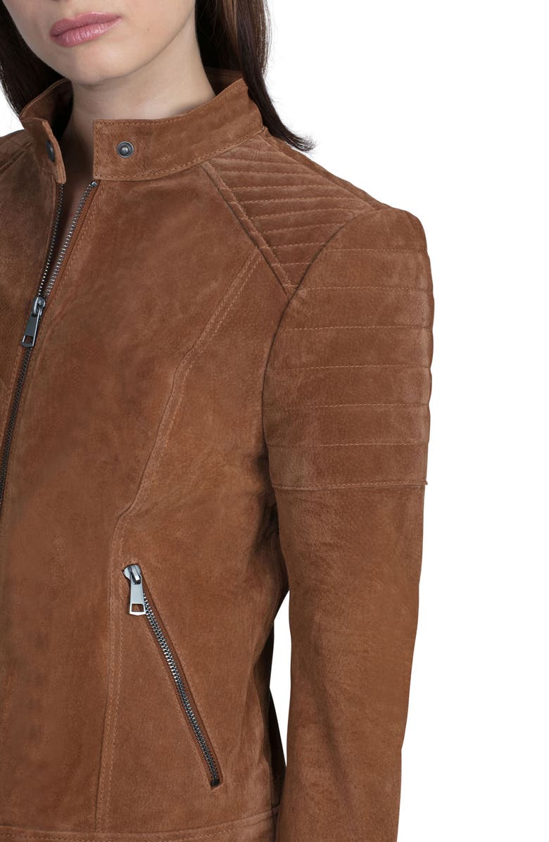 Bagatelle Suede Moto Jacket, Alternate, color,