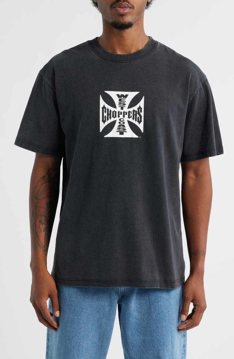 ID Supply Co West Coast Choppers Cotton Graphic T-Shirt, Main, color, Washed Black