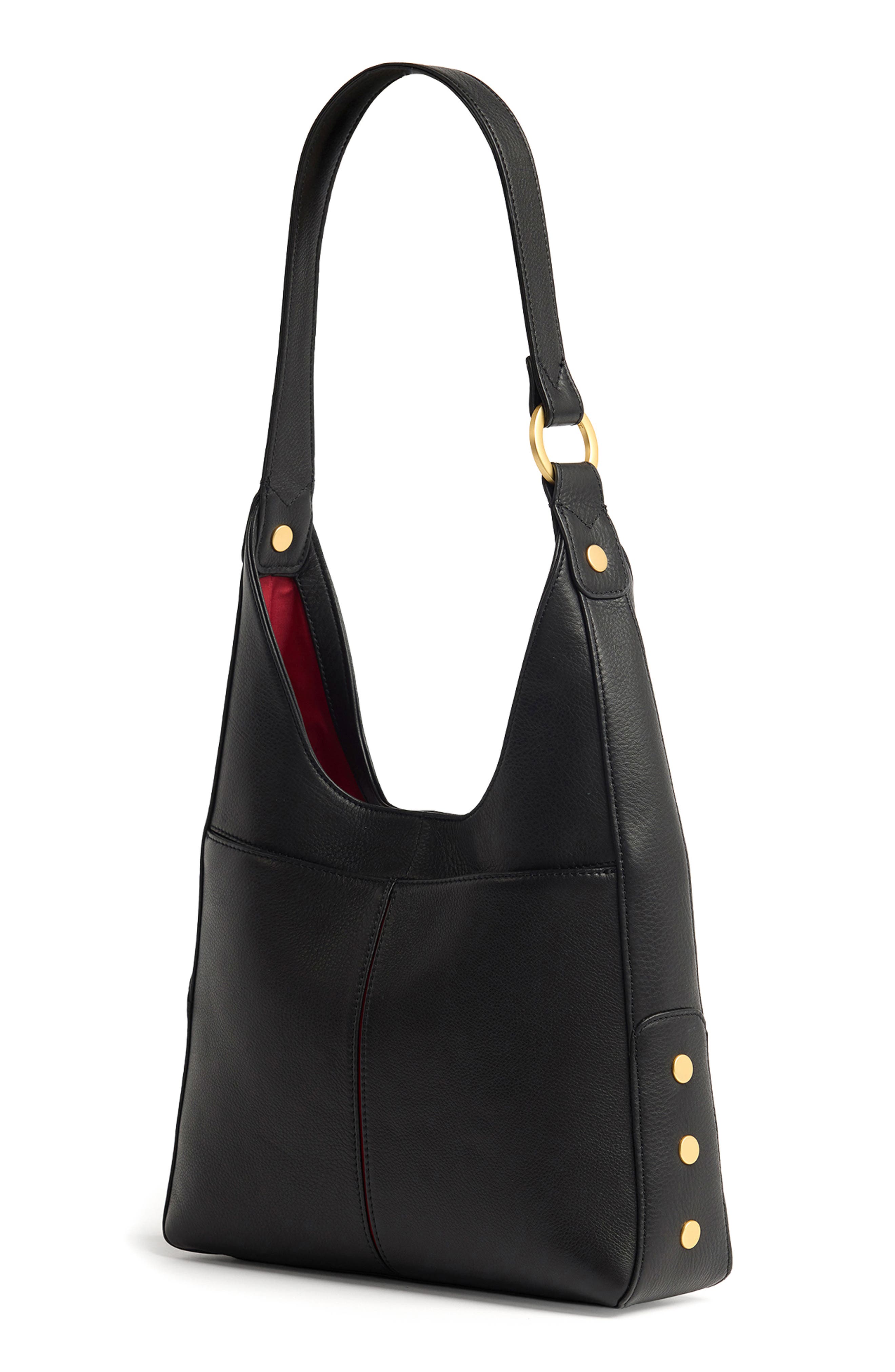 HAMMITT Tim Medium Hobo Bag, Alternate, color, Black/ Brushed Gold