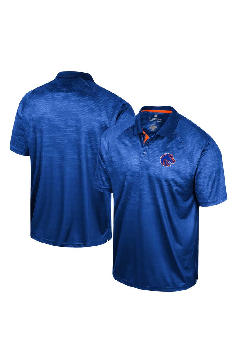 COLOSSEUM Men's Colosseum Royal Boise State Broncos Honeycomb Raglan Polo, Main, color, Royal