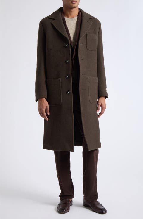 Florio Single Breasted Double Face Virgin Wool Coat