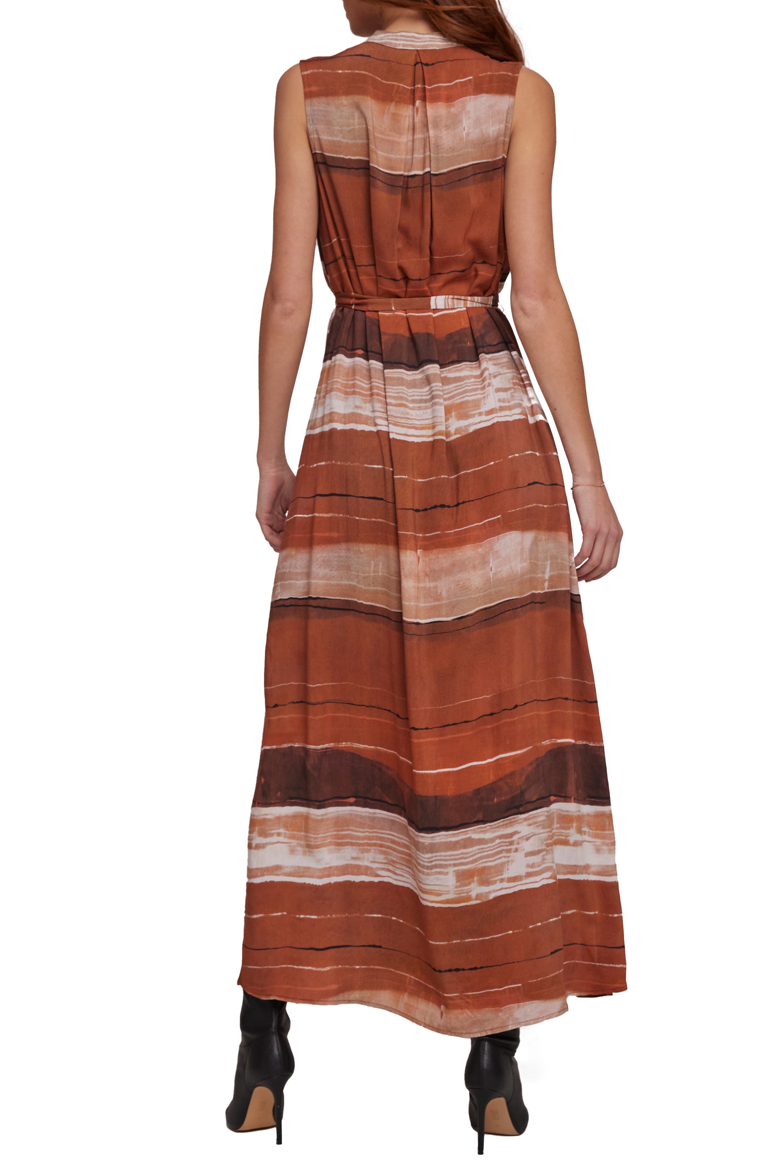Pleat Tie Belt Dress - image 2