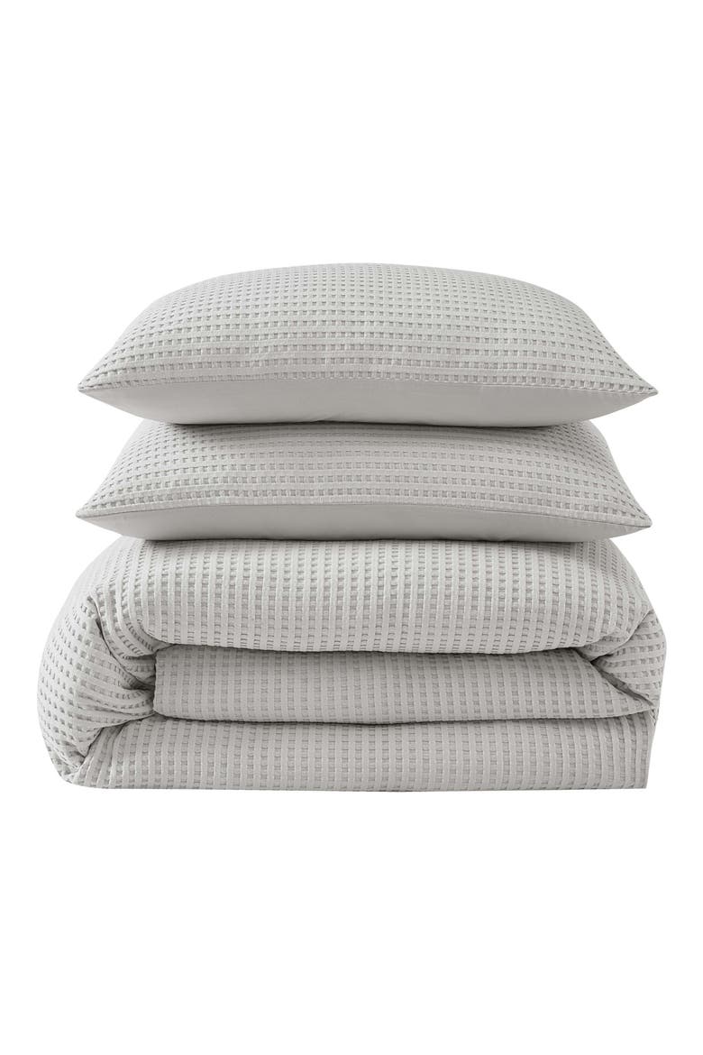 Waffle Comforter & Sham Set, Main, color, GREY