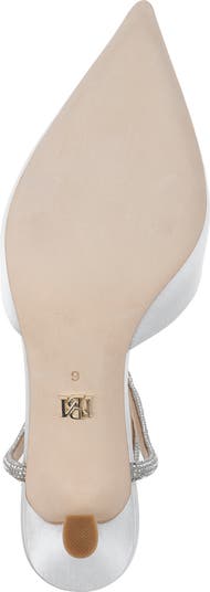 Cassandra Logo Kitten Heel Ankle Strap Sandal