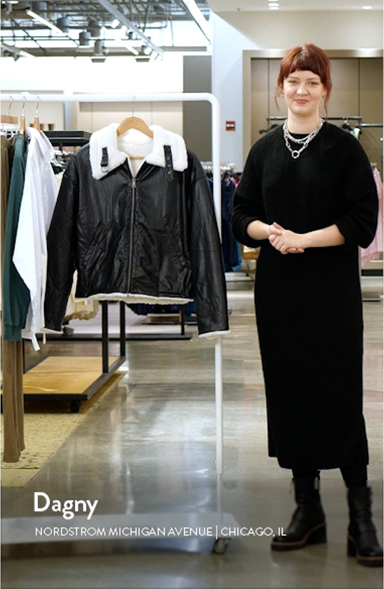 Reversible Faux Shearling Jacket, sales video thumbnail