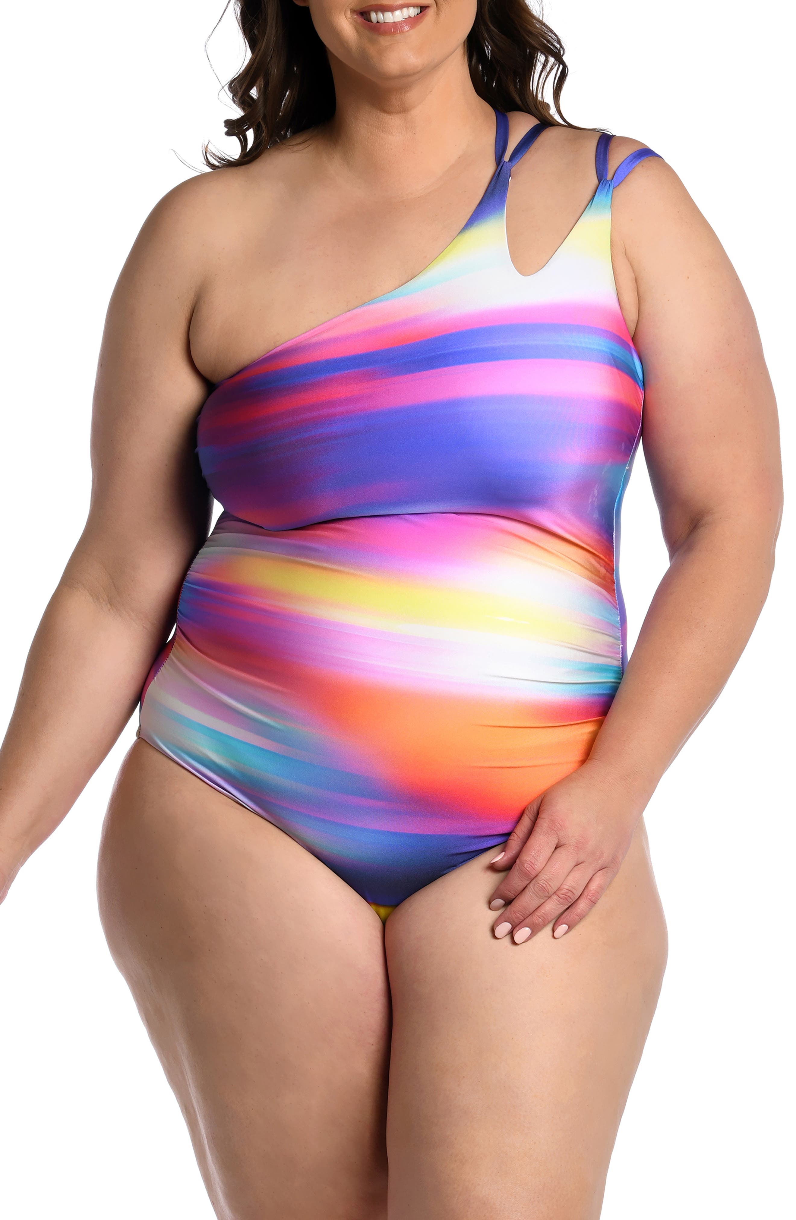 La Blanca Sunset One-Shoulder One-Piece Swimsuit