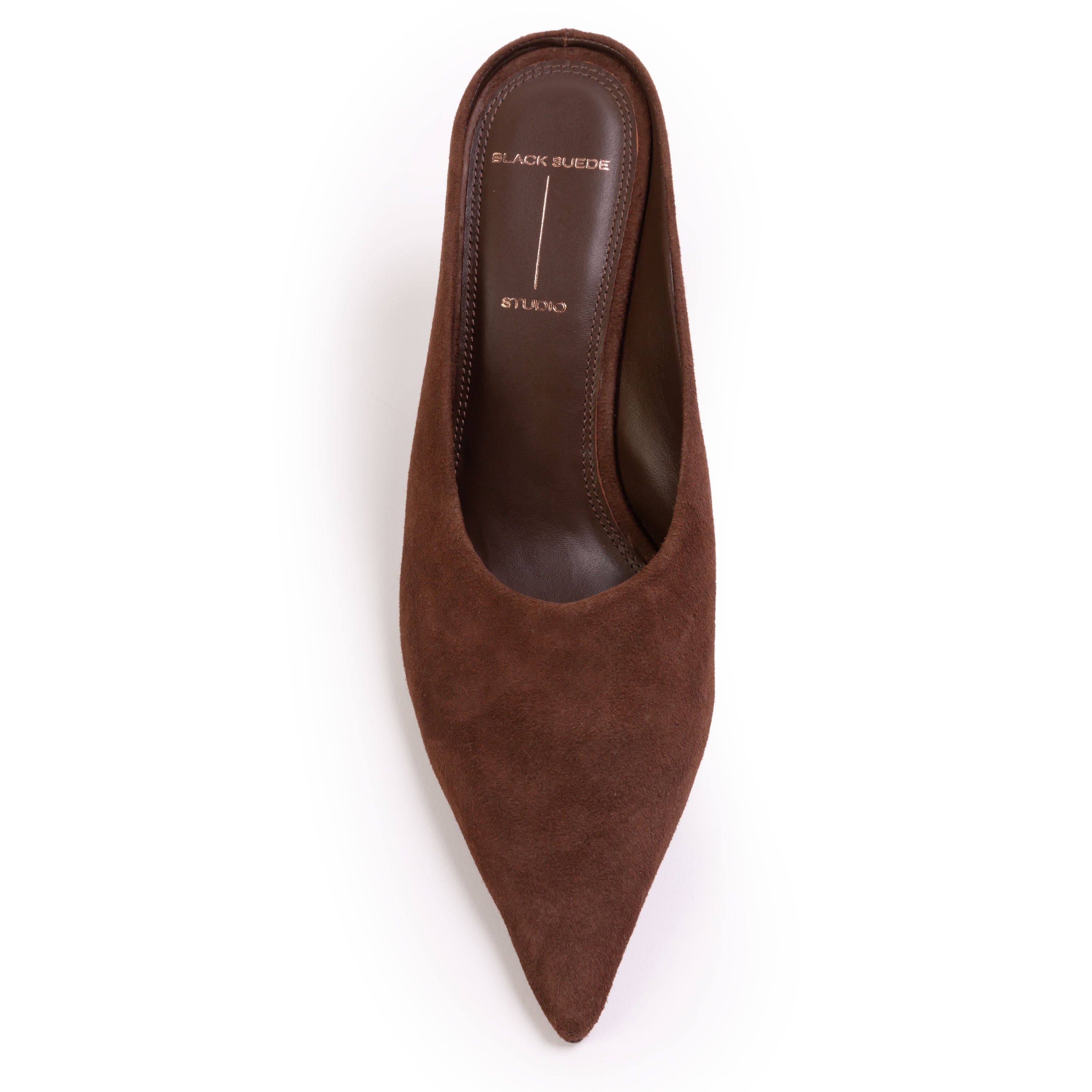 BLACK SUEDE STUDIO Aysha 70 Suede Wedge, Alternate, color, Brownie Suede