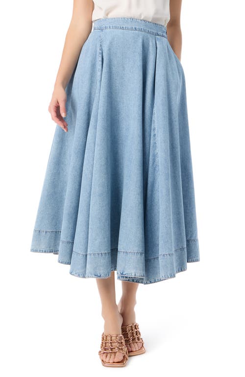 DO BY DEE OCLEPPO DO BY DEE OCLEPPO SAGE HALF CIRCLE CHAMBRAY DENIM SKIRT