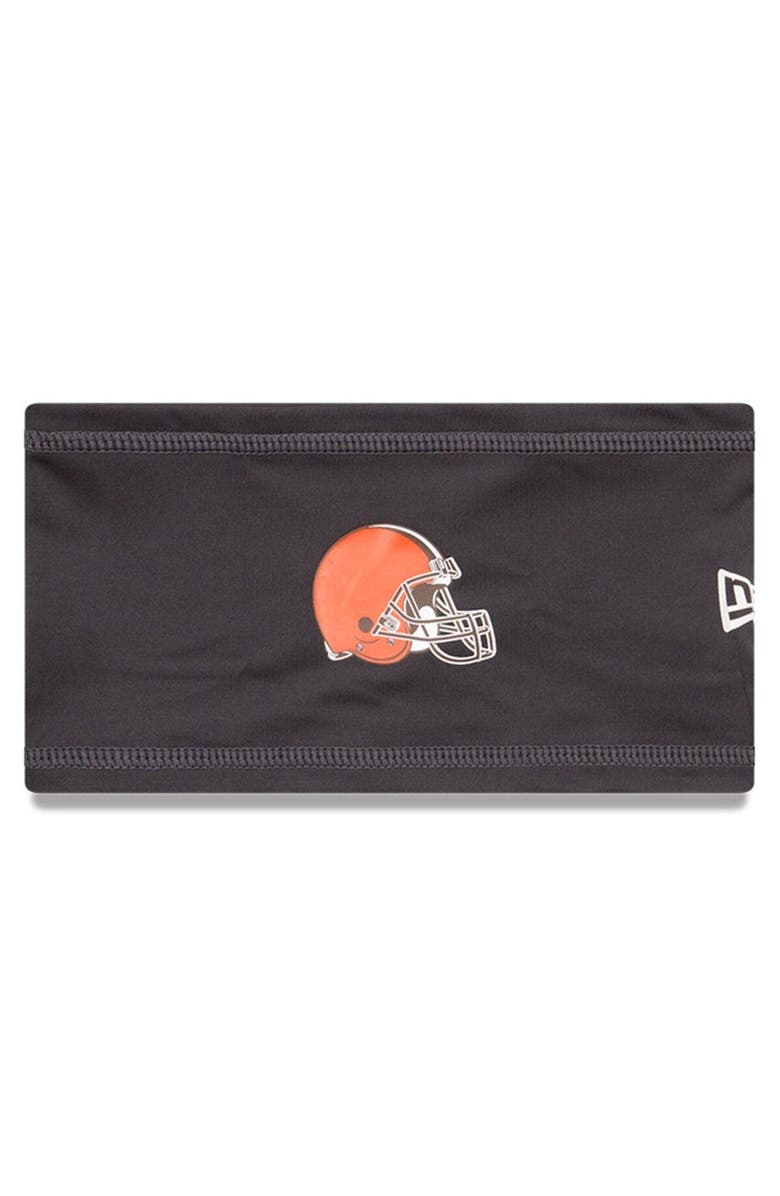 New Era Graphite Cleveland Browns COOLERA Official Training Camp Headband, Main, color, Graphite