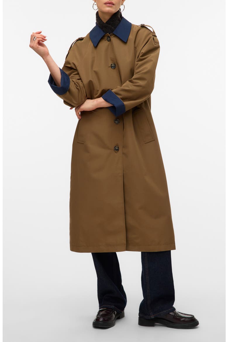 Lucia Maria Water Resistant Coat, Main, color, CUB DETAIL NAVY BLAZ