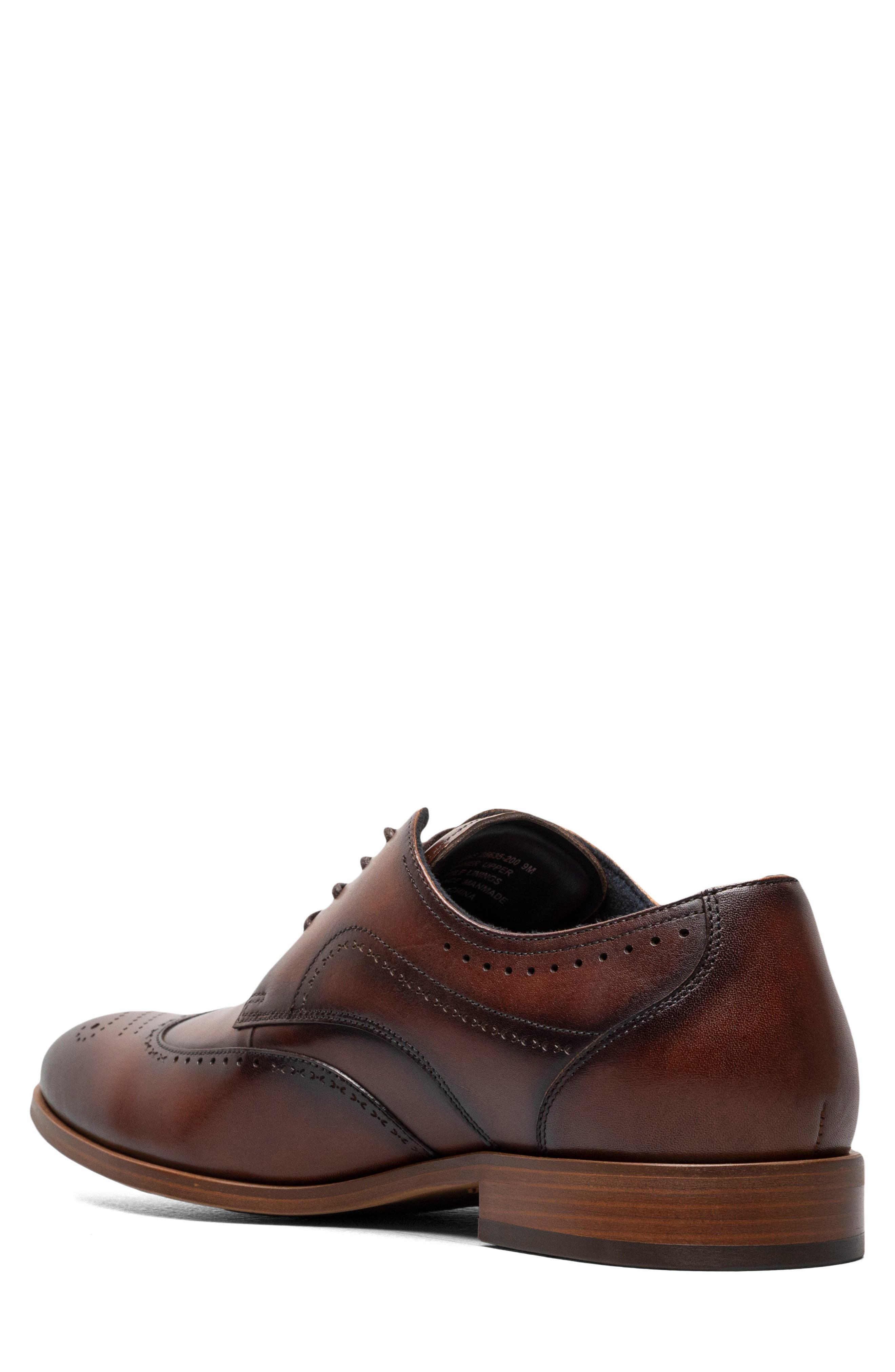Brayden Wingtip Oxford, Alternate, color, BROWN