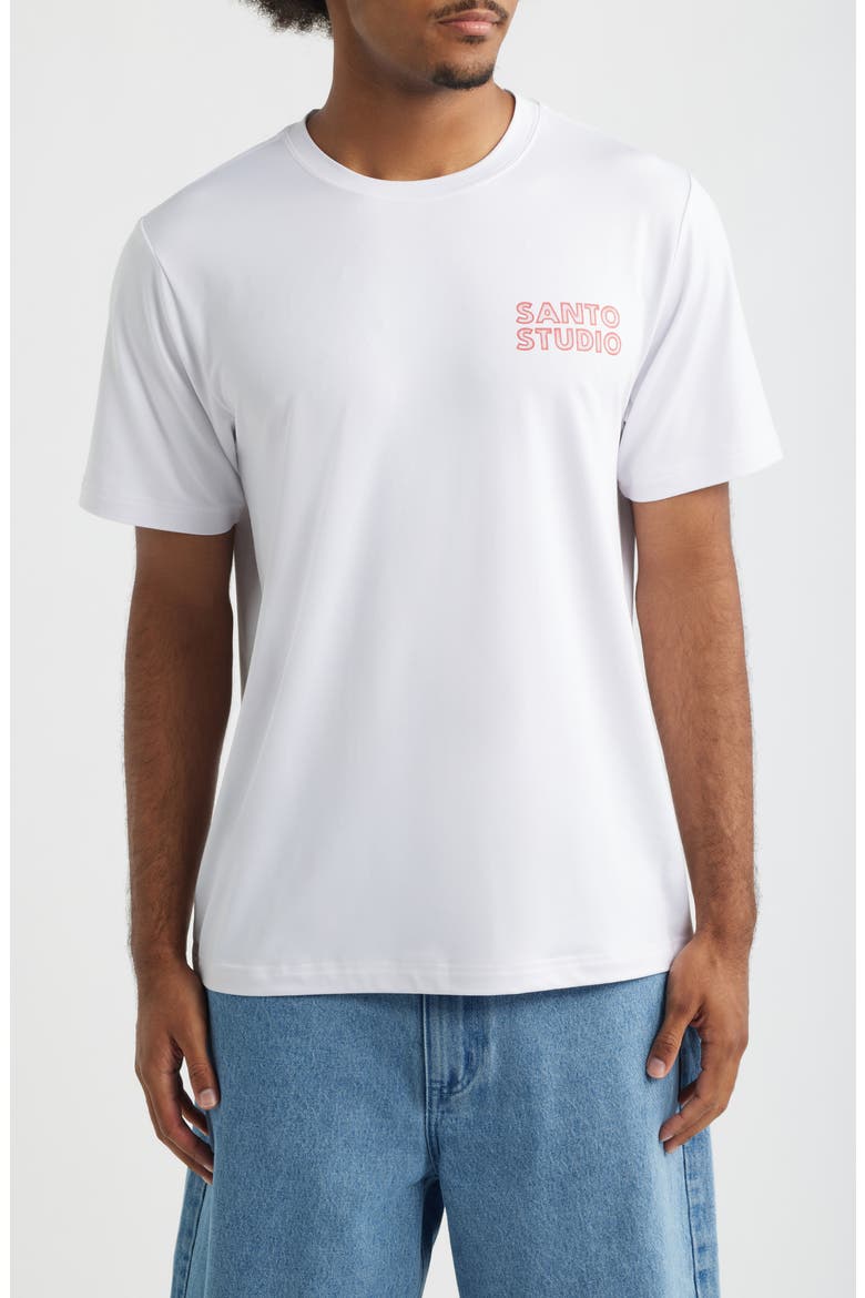 Hotel Graphic Tech T-shirt, Main, color, WHITE