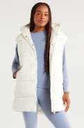 Zella Longline Hooded Puffer Vest