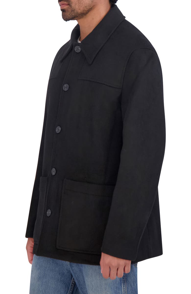 Cole Haan Wool Blend Shirt Jacket, Alternate, color, Black