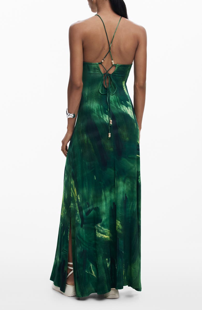 Desigual Cutout Maxi Dress, Alternate, color, 