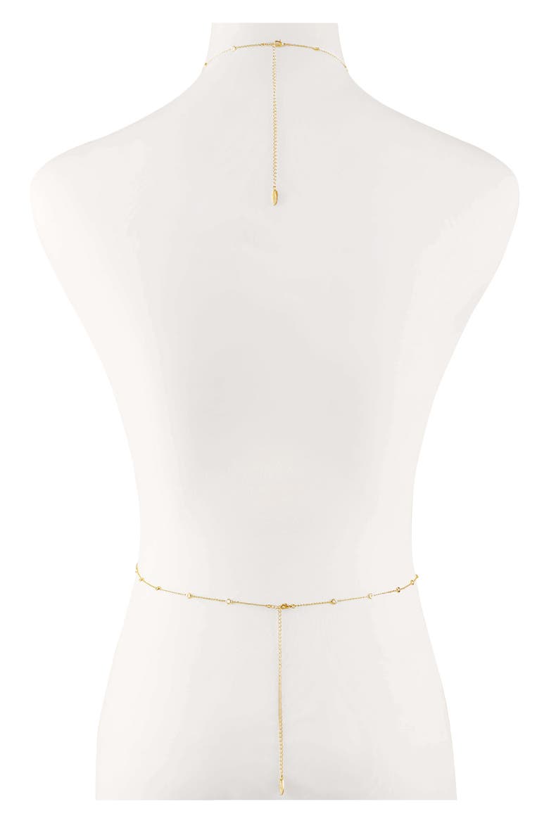 Simple X Body Chain, Alternate, color, GOLD