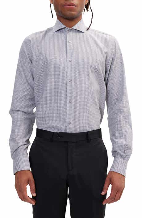 RON TOMSON Dot French Placket Dress Shirt