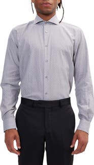 RON TOMSON Dot French Placket Dress Shirt