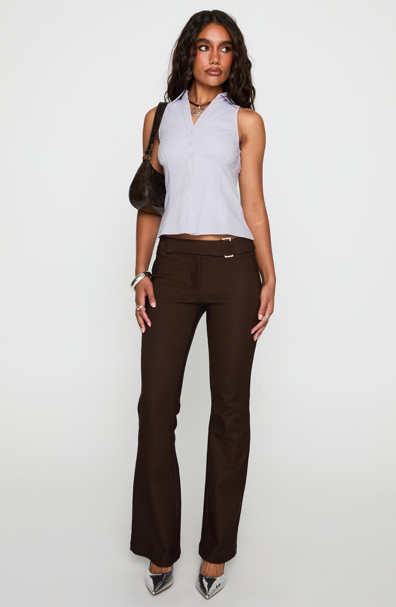 Princess Polly Mark On Me Sleeveless Crop Shirt, Alternate, color, Purple Stripe