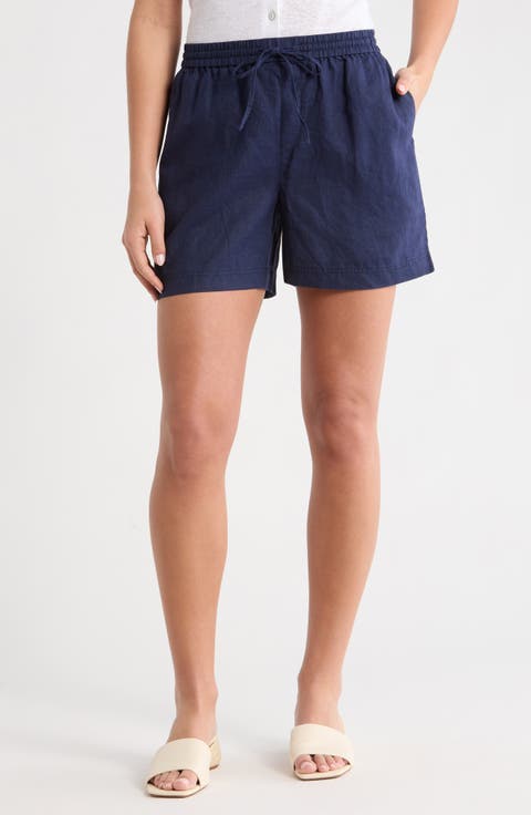 Two Palms Tie Waist Linen Shorts